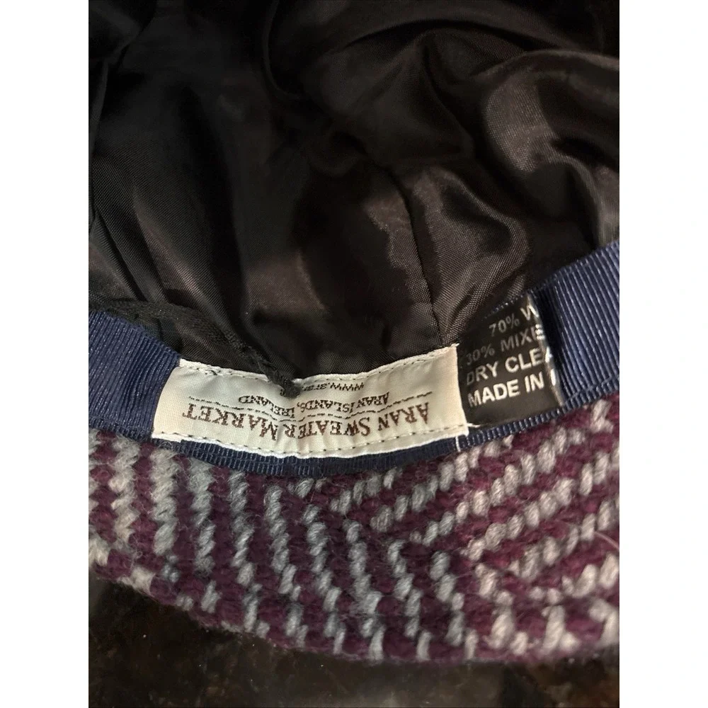 Aran Sweater Market Wool Patchwork Bucket Hat Multi Herringbone Tweed Ireland
